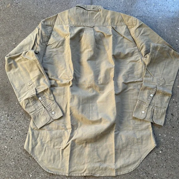 Gitman Vintage Cotton Oxford, Khaki, Men's Medium - Picture 3 of 3